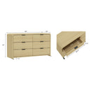Grace - Dresser With 6 Drawers - Oak by HouseOfZazla