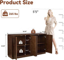 4 Door Accent Cabinet with Solid Wood Carved Doors by HouseOfZazla
