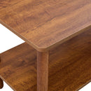 Modern 2 Tier Coffee Table With Open Storage Shelf For Living Room by HouseOfZazla