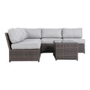 Comfortable Modern Patio Rattan Sectional Set With Cushions by Unique Piece Furniture