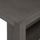 5 Pieces Counter Height Rustic Farmhouse Dining Room Wooden Bar Table Set with 4 stools, Gray