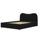 Queen Size Upholstered Platform Bed with Wooden Slats by HouseOfZazla
