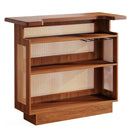 47.24 Inches Farmhouse Rattan Bar Unit