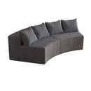Curved Sectional Sofa With 4 Pillows, Modular Semi Circular Design by HouseOfZazla