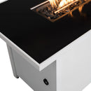 Outdoor 43" Rectangular Fire Pit Table With Adjustable Flame Control - White by HouseOfZazla