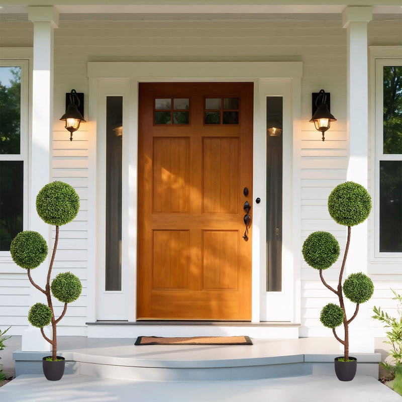 2025 High quality green plant trees for indoor outdoor decoration artificial boxwood topiary ball tree 150cm 1pcs/set