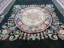9' X 12' Decorative Chinese Aubusson Hand Knotted Pile Wool Rug Black Nice