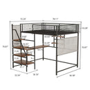 Metal Loft Bed With Built - In Charging Station And LED Light by HouseOfZazla