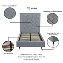 Crosby - Bed With Upholstered Headboard And Slats by HouseOfZazla