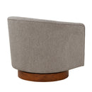 Miramar - Swivel Barrel Chair With Wooden Base by HouseOfZazla