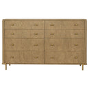 Stevie Sand Wash Natural Cane 4-Piece Eastern King Bedroom Set