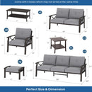 Patio Furniture Set with Coffee Table and Cushions for Backyard by HouseOfZazla