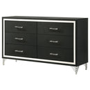 Malcolm - 6 Drawer Dresser Cabinet - Black by HouseOfZazla