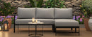 U_style Outdoor L-Shaped Sofa with Iron Frame,Weather-Resistant Patio Sofa Set with Ultra-Thick Cushions,Comfortable Seating for 3,Ideal for Patio, Balcony,and Garden by Montret