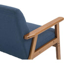 Mid-Century Modern Solid Loveseat Sofa Upholstered Linen Loveseat, 2-Seat Upholstered Loveseat Sofa Modern Couch