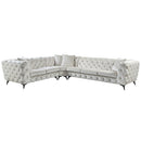 Atronia - Sectional Sofa With 4 Pillows - Beige Fabric by Unique Piece Furniture