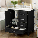 Bathroom Vanity, Modern Bathroom Cabinet With Sink Combo Set, Bathroom Storage Cabinet With A Soft Closing Door And 3 Drawers, Solid Wood Frame by HouseOfZazla
