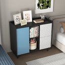 Modern Sideboard Buffet Cabinet With Doors And Unique Panel Styling by HouseOfZazla