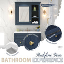 Bathroom Vanity With Medicine Cabinet, Royal Mirror Cabinet, Modern Bathroom Storage Cabinet With 2 Soft Closing Doors And 4 Drawers by HouseOfZazla