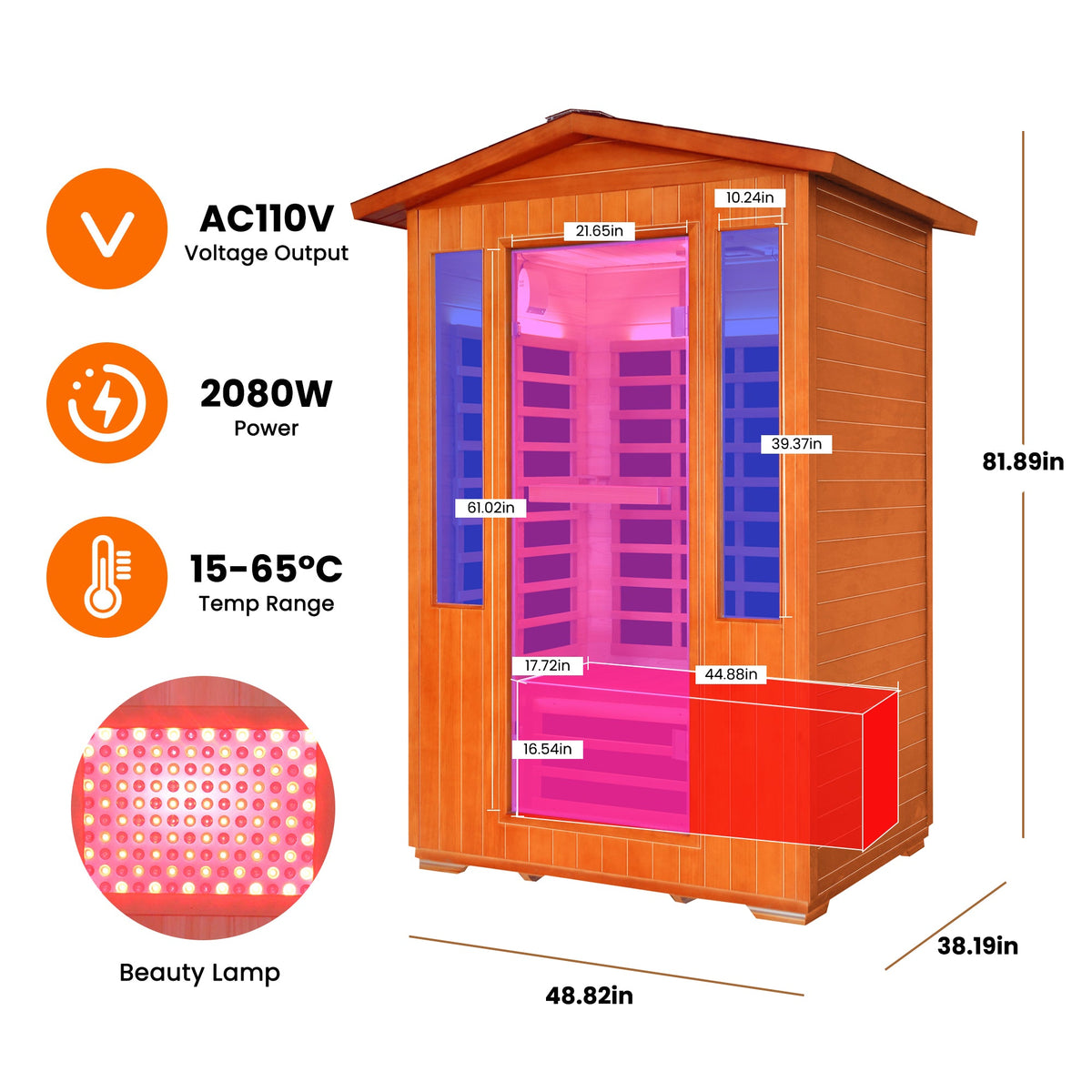 Outdoor Sauna Room for 2 People, photo 6 of 10