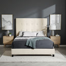 Tufted Upholstered Headboard Platform Bed by HouseOfZazla