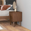 Alexandra - Night Stand With 2 Drawers - Walnut Brown by HouseOfZazla