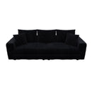 Deep Seat Convertible Sofa With Soft Pillows And Ottomans by HouseOfZazla