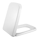 Square Toilet Seat with Grip-Tight Bumpers, Quiet-Close & Quick-Release – White
