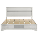 Miranda 51-inch Wood Eastern King Storage Panel Bed White