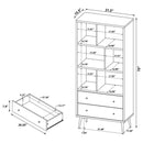 Minerva - 3 Shelf Bookcase With Drawers - Natural by HouseOfZazla