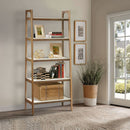 Parker - Bookcase With 5 Shelves - Off White / Natural by HouseOfZazla