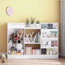 Bookshelf And Toy Storage, 3 Tier Montessori Bookcase With Stuffed Animal Organizer - White by HouseOfZazla