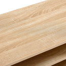 55.12" Rattan TV cabinet, double sliding doors for storage, adjustable shelf, solid wood legs, TV console for living room, natural