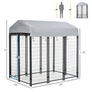 6' x 4' x 6' Dog Playpen Outdoor, Dog Kennel Dog Exercise Pen with Lockable Door, Water-resistant Canopy, for Medium and Large Dogs