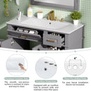 36" Gray Modern Bathroom Vanity with Ceramic Sink