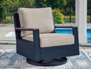 East Beach - Swivel Glider Chair With Cushion - Blue by Unique Piece Furniture