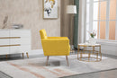 Accent Chair, leisure single sofa with Rose Golden feet