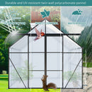 Double Door Polycarbonate house Raised Base And Anchor Aluminum Heavy Duty Walk In houses For Outdoor Backyard In All Season by HouseOfZazla