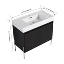 Freestanding Bathroom Vanity With Resin Sink And Storage Cabinet by HouseOfZazla