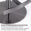 Titanium Stainless Steel Bar Stool, Grade Modern Bar Chair With Backrest, Swivel Adjustable Height For Kitchen Counter And Dining Room by HouseOfZazla