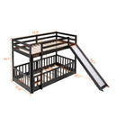 Bunk Bed With Convertible Ladder And Slide by HouseOfZazla