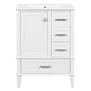 Bathroom Vanity, Modern Bathroom Cabinet With Sink Combo Set, Bathroom Storage Cabinet With A Soft Closing Door And 3 Drawers, Solid Wood Frame
