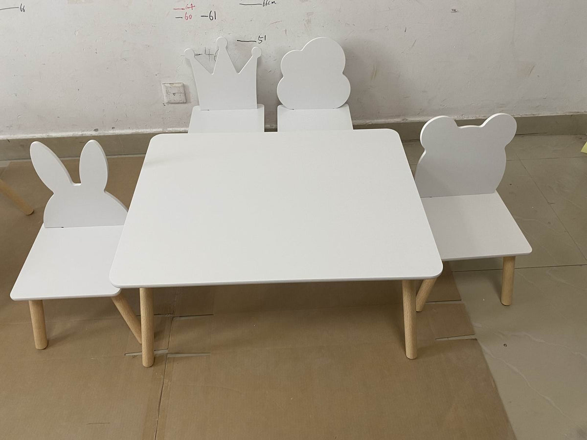 Big Kids Table and 4 Chairs Set, 5 Pieces Toddler Table and Chair Set, photo 10 of 10