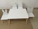 Big Kids Table and 4 Chairs Set, 5 Pieces Toddler Table and Chair Set