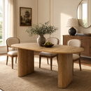 70.8" Oval Dining Table for 4-8
