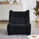 Bean Bag Chair With Armrests Oversized Comfy Beanbag Lounge Lazy Floor Sofa Accent Chair For Living Room - Black by HouseOfZazla