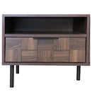 78" TV Stand With Storage Cabinets For Living Room - Walnut by HouseOfZazla