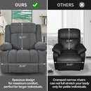 Power Lift Recliner Chair With Extended Footrest, Remote Control, Cup Holders, And Side Pockets by HouseOfZazla