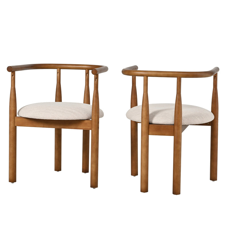 Modern Dining Chair Set of 2 with Solid Wood Legs, photo 4 of 10