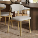 Set of 2 Solid Ash Wood Dining Chairs